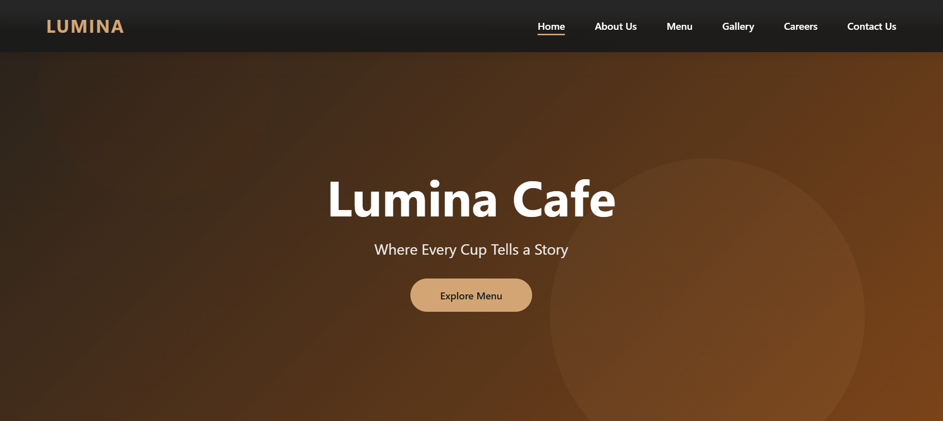 Lumina Cafe Website
